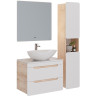 Столешница LEMARK OLIVIA 80 см под 1 раковину из стекла, белый LM08OL80S