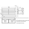 Тумба LEMARK OLIVIA 125 см под 2 раковины, подвесная, 4 ящика, корпус Дуб кантри, фасад белый глянец LM08OL125T